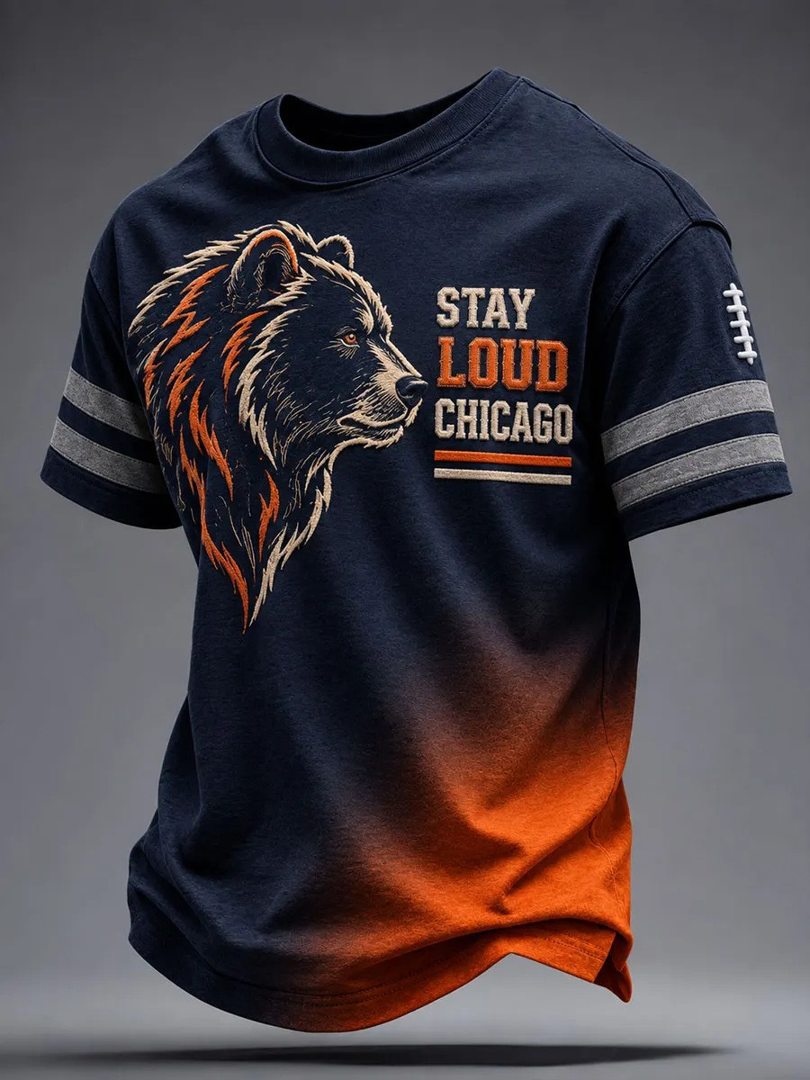 Chicago Bears Merch Stay Loud Chicago T-Shirt Game Day Gift Ideas For Him 1 - Unicasport Chicago Bears Merch Stay Loud Chicago T-Shirt Game Day Gift Ideas For Him