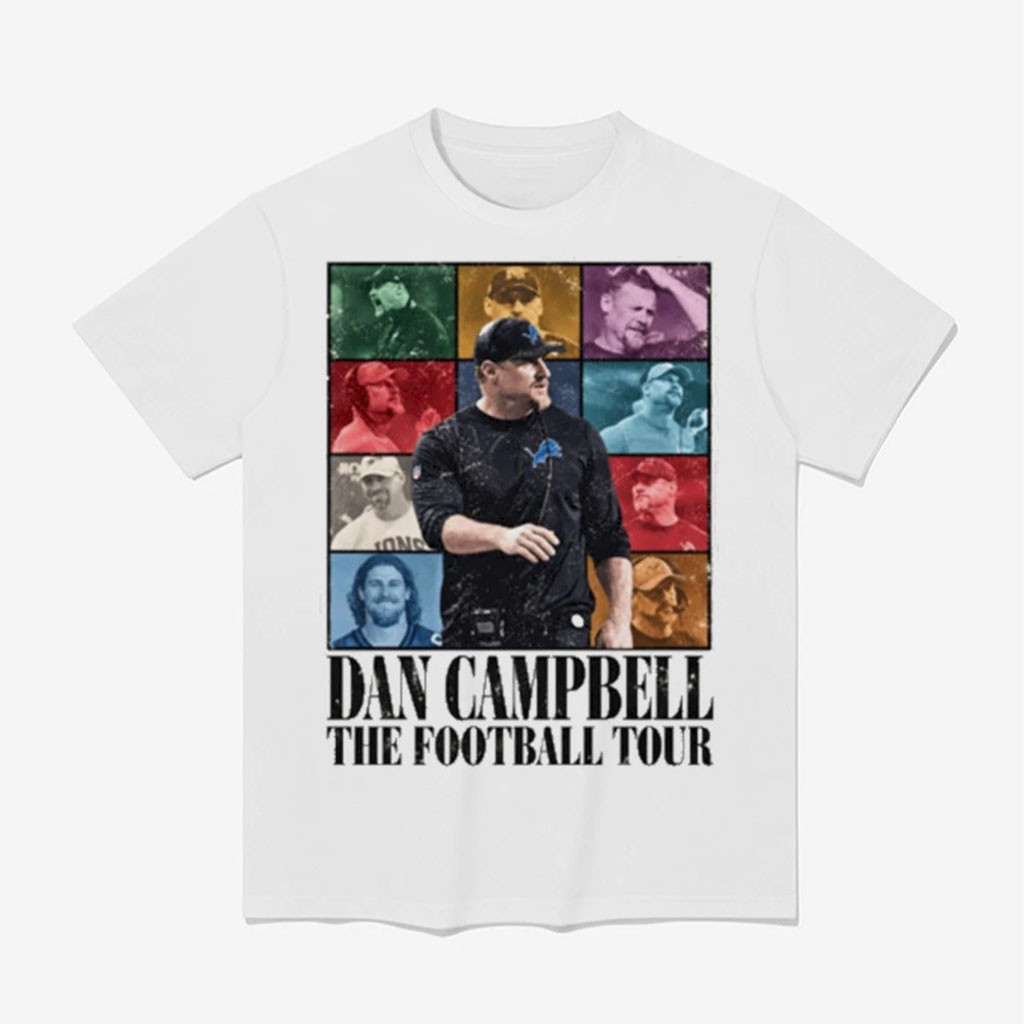 Dan Campbell Detroit Lions The Football Tour Vintage 90s Bootleg T-Shirt Detroit Lions Merch 1 - Unicasport Dan Campbell Detroit Lions The Football Tour Vintage 90s Bootleg T-Shirt Detroit Lions Merch
