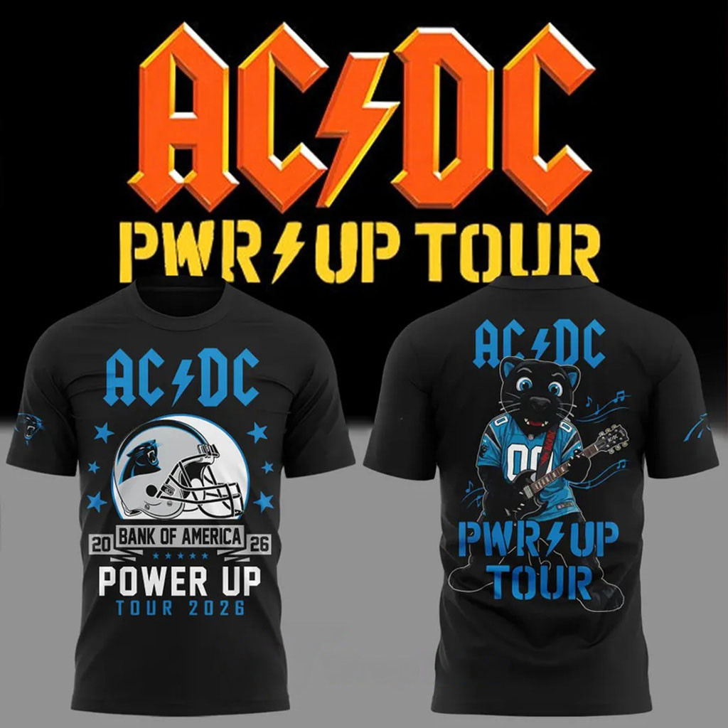 ACDC x Carolina Panthers Merch Power Up Tour 2026 Shirt ACDC Merch Gifts For Fans 1 - Unicasport ACDC x Carolina Panthers Merch Power Up Tour 2026 Shirt ACDC Merch Gifts For Fans