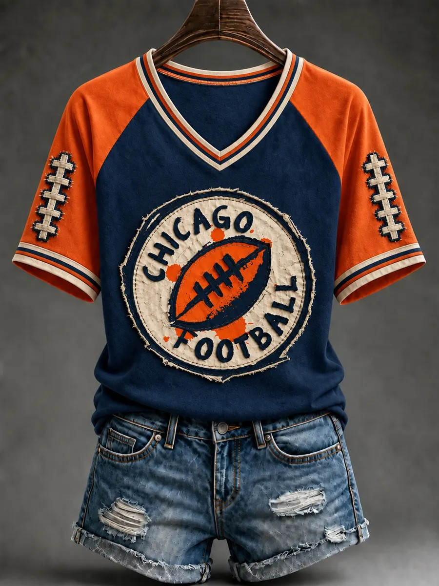 Chicago Bears Merch Chicago Football Est 1920 V-Neck Shirt Shirt Husband Gift 1 - Unicasport Chicago Bears Merch Chicago Football Est 1920 V-Neck Shirt Shirt Husband Gift