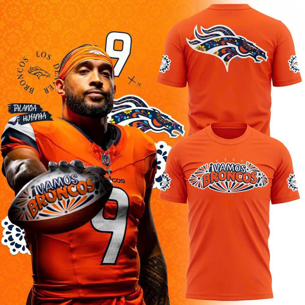 Denver Broncos Hispanic Heritage Month 2026 Orange T-Shirt Denver Broncos Merch Dudes Gifts 1 - Unicasport Denver Broncos Hispanic Heritage Month 2026 Orange T-Shirt Denver Broncos Merch Dudes Gifts