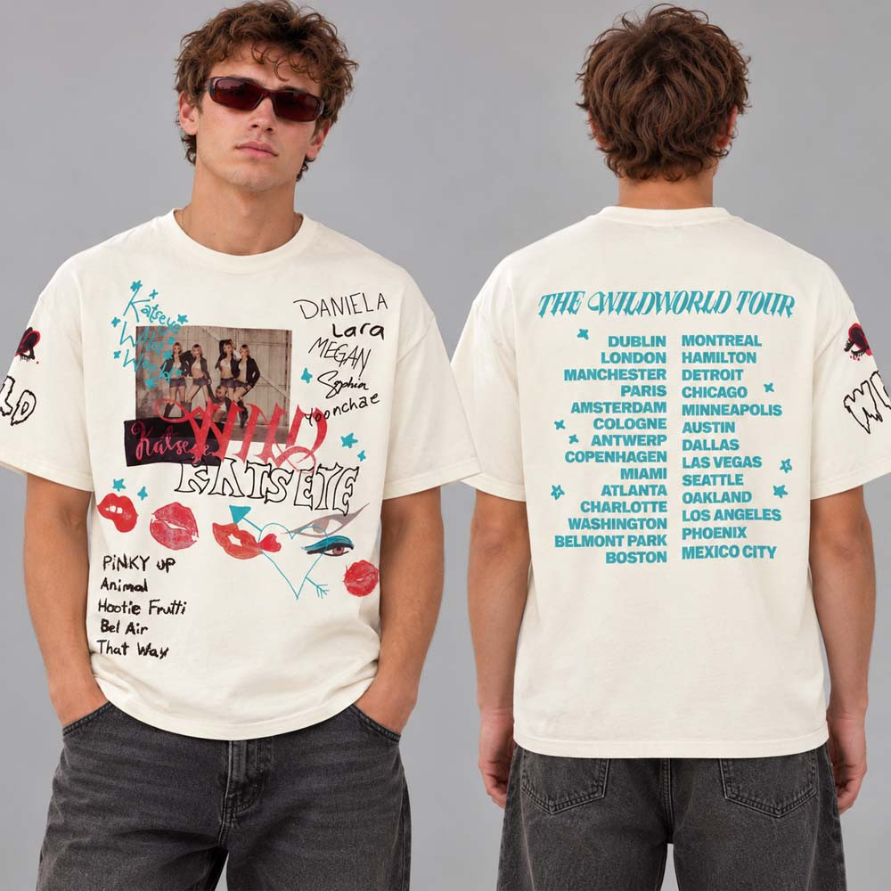 Katseye Merch The Wildworld Tour 2026 Merch Ivory Routing T-Shirt Gifts For Katseye Lovers 1 - Unicasport Katseye Merch The Wildworld Tour 2026 Merch Ivory Routing T-Shirt Gifts For Katseye Lovers