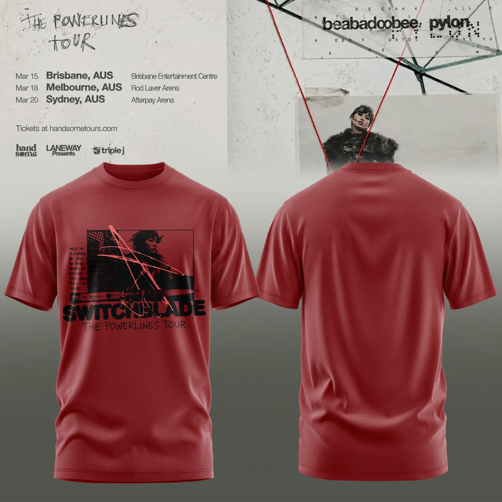 Beabadoobee Powerlines Tour 2026 Switchblade Shirt Beabadoobee Merch Gifts For Friends 1 - Unicasport Beabadoobee Powerlines Tour 2026 Switchblade Shirt Beabadoobee Merch Gifts For Friends