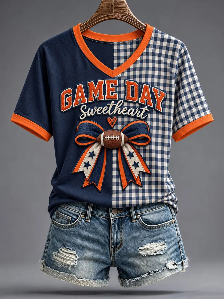 Chicago Bears Merch Game Day Sweetheart V-Neck T-Shirt Gift For Fan 1 - Unicasport Chicago Bears Merch Game Day Sweetheart V-Neck T-Shirt Gift For Fan
