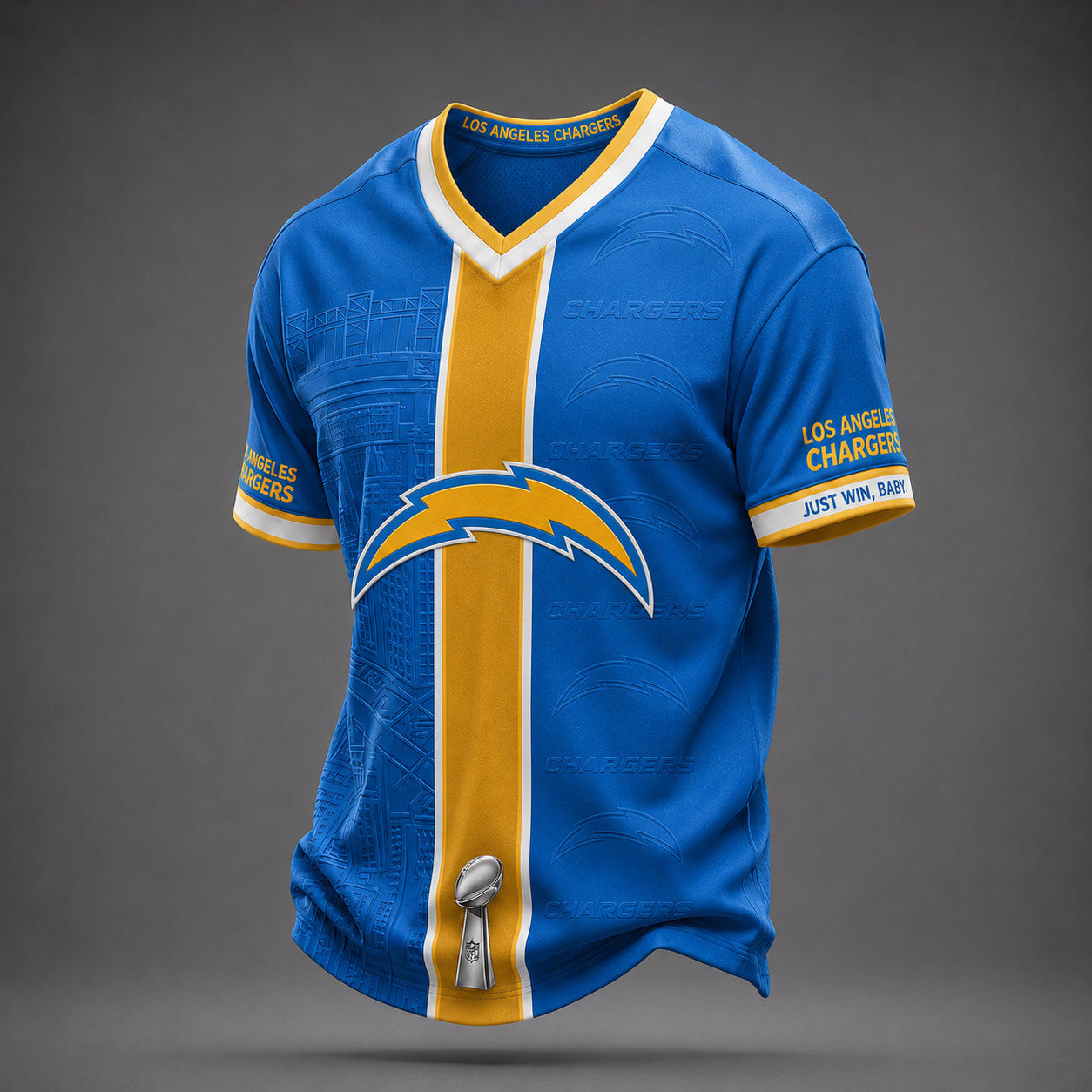 Los Angeles Chargers Merch Just Win Baby V-Neck Shirt Chargers Game Day Attire Gift Ideas 1 - Unicasport Los Angeles Chargers Merch Just Win Baby V-Neck Shirt Chargers Game Day Attire Gift Ideas