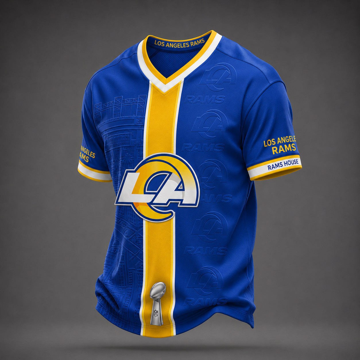 Los Angeles Rams Merch Rams House V-Neck Shirt Football Game Day Attire Gift Ideas 1 - Unicasport Los Angeles Rams Merch Rams House V-Neck Shirt Football Game Day Attire Gift Ideas