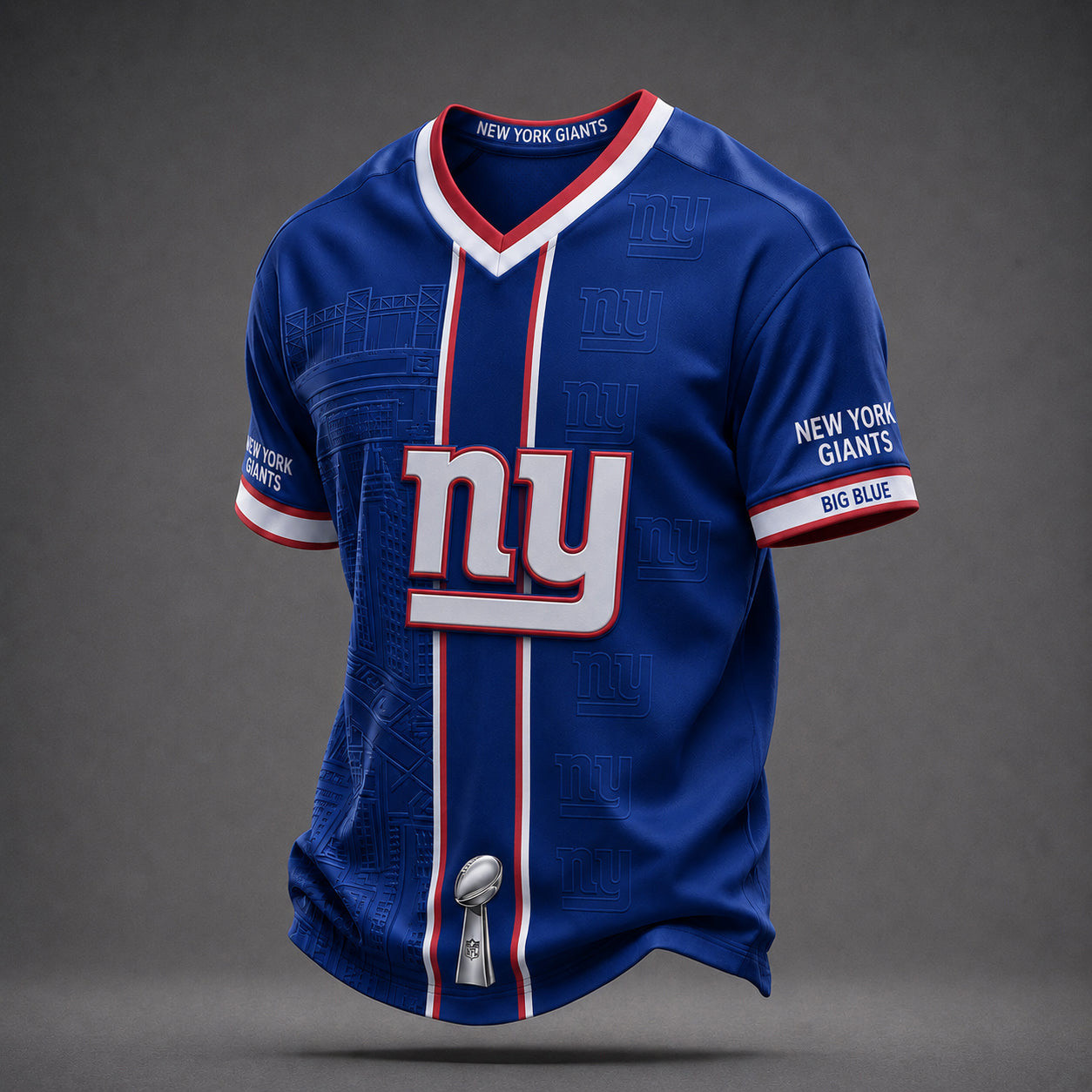 New York Giants Merch Big Blue V-Neck Shirt Giants Game Day Attire Best Football Gifts 1 - Unicasport New York Giants Merch Big Blue V-Neck Shirt Giants Game Day Attire Best Football Gifts
