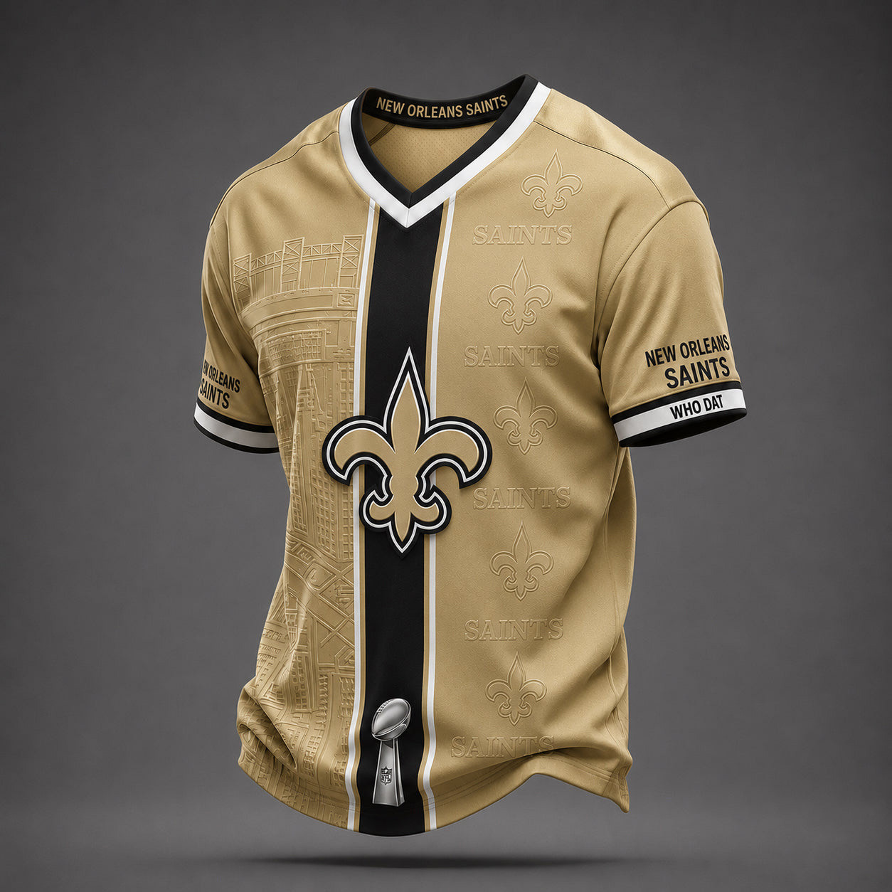 New Orleans Saints Merch Who Dat V-Neck Shirt Football Game Day Attire Best Gifts 1 - Unicasport New Orleans Saints Merch Who Dat V-Neck Shirt Football Game Day Attire Best Gifts