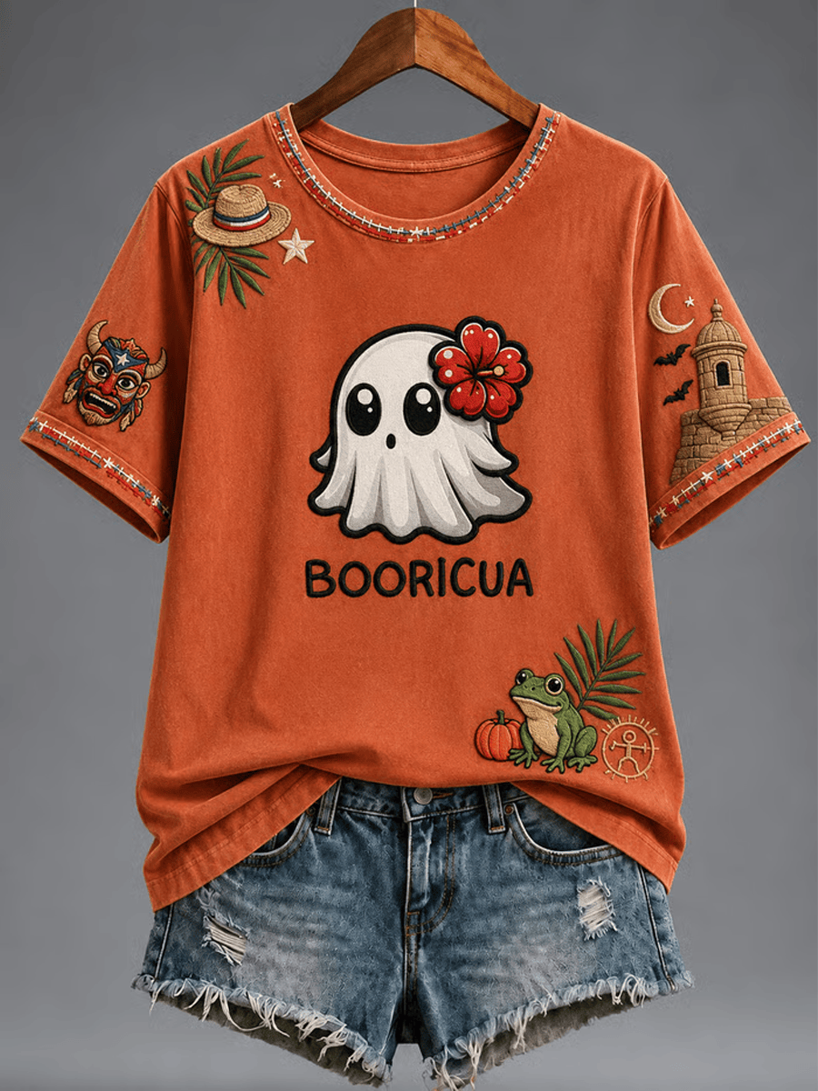 Kawaii Ghost Boorican T-Shirt Halloween Horror Nights Clothing Best Gifts For Horror Lovers 1 - Unicasport Kawaii Ghost Boorican T-Shirt Halloween Horror Nights Clothing Best Gifts For Horror Lovers