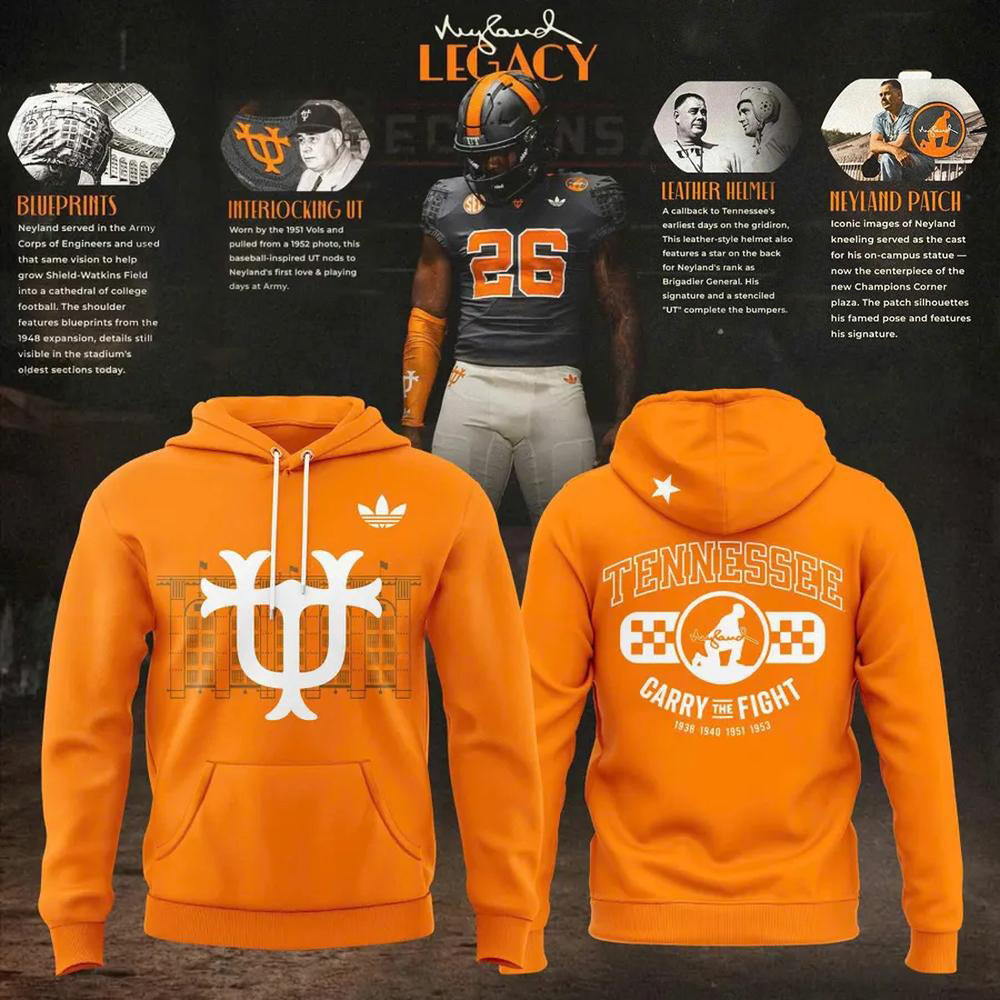 Tennessee Volunteers Merch Neyland Legacy Graphic Hoodie Tennessee Football Clothing 1 - Unicasport Tennessee Volunteers Merch Neyland Legacy Graphic Hoodie Tennessee Football Clothing
