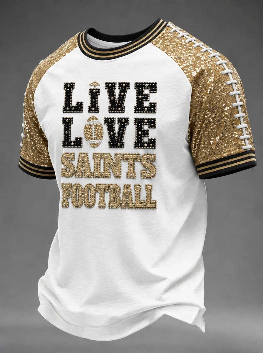 New Orleans Saints Merch Live Love Saints Football T-Shirt Gameday Gift 1 - Unicasport New Orleans Saints Merch Live Love Saints Football T-Shirt Gameday Gift