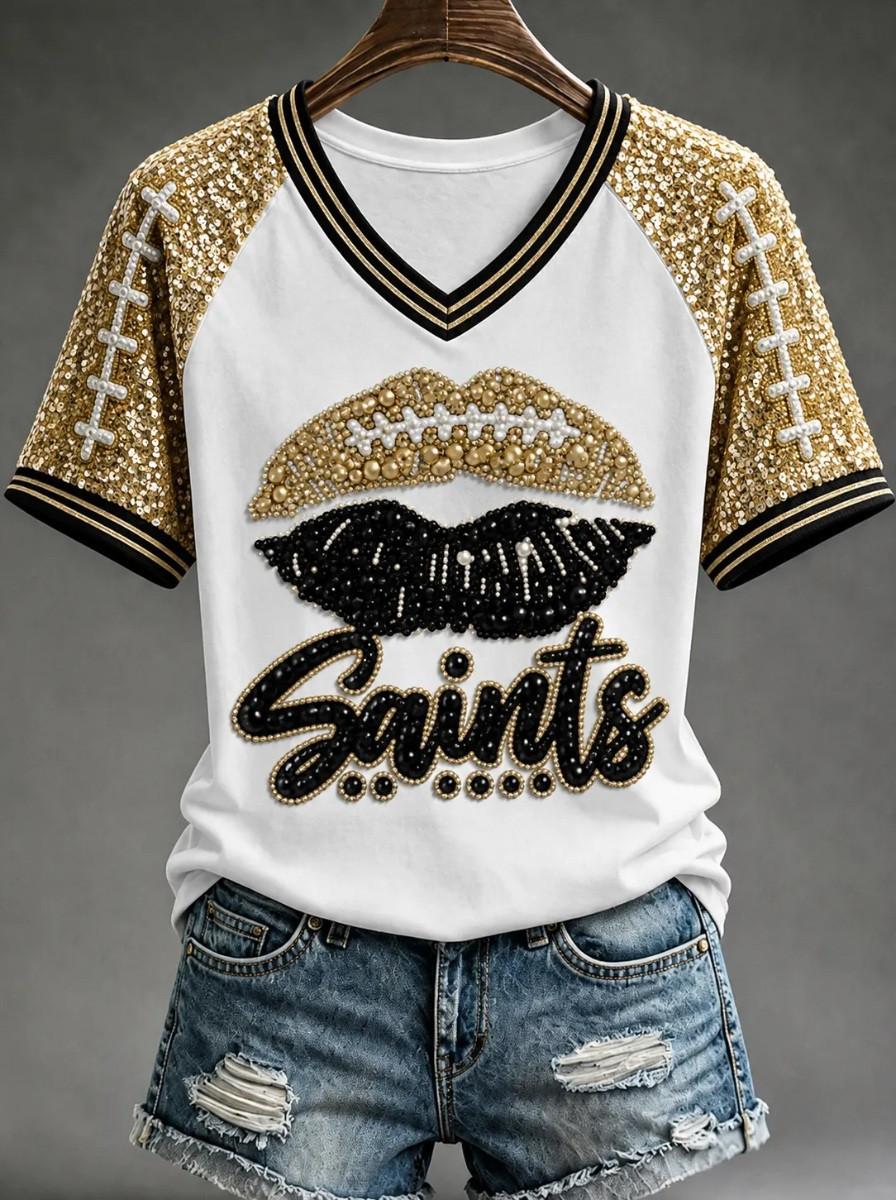 New Orleans Saints Merch Saints Football Gameday V-Neck Shirt Wife Gift 1 - Unicasport New Orleans Saints Merch Saints Football Gameday V-Neck Shirt Wife Gift