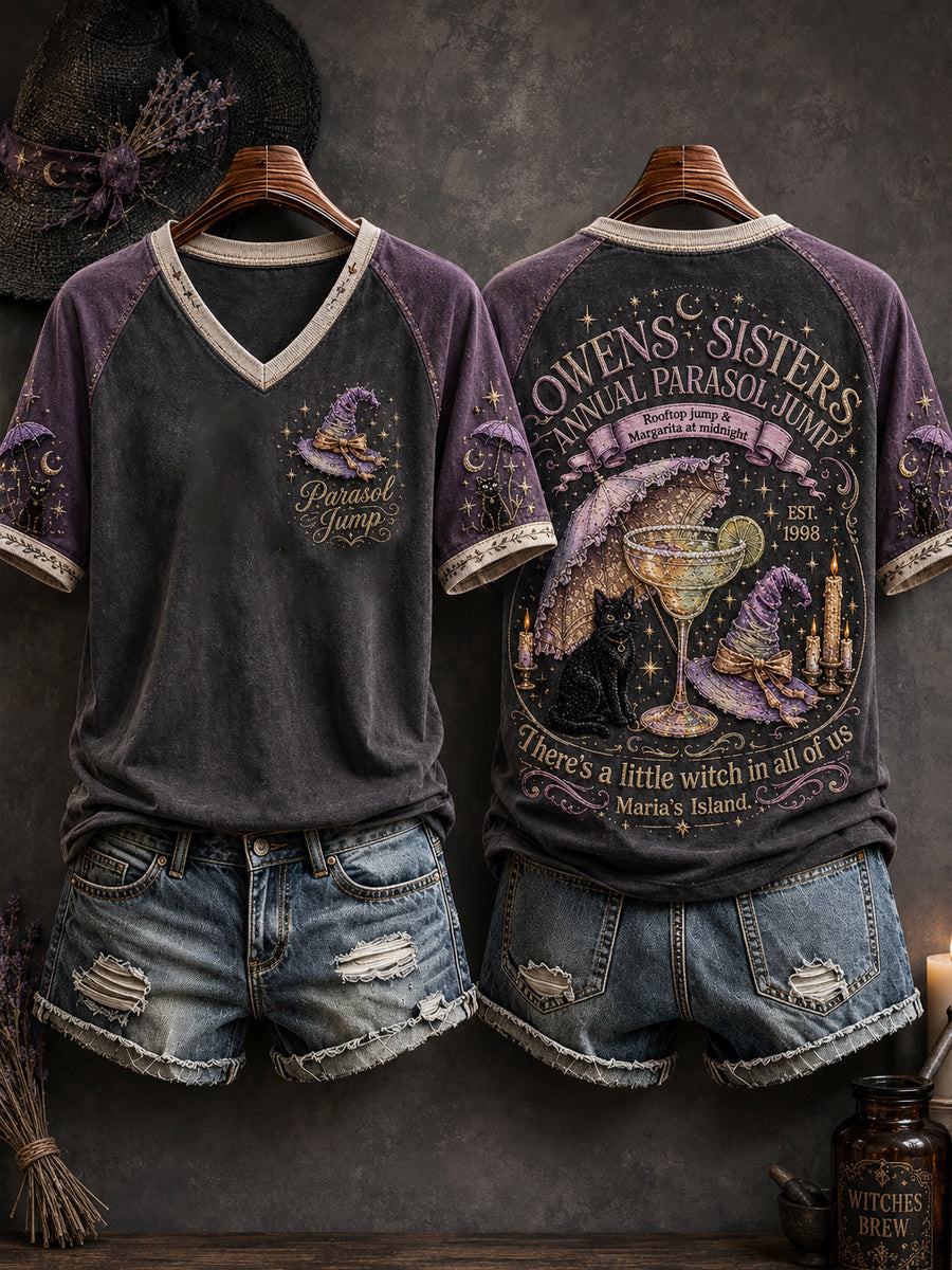 Owens Sisters Practical Magic Halloween V-Neck Shirt Halloween Inspired Clothing Gifts For A Horror Lover 1 - Unicasport Owens Sisters Practical Magic Halloween V-Neck Shirt Halloween Inspired Clothing Gifts For A Horror Lover