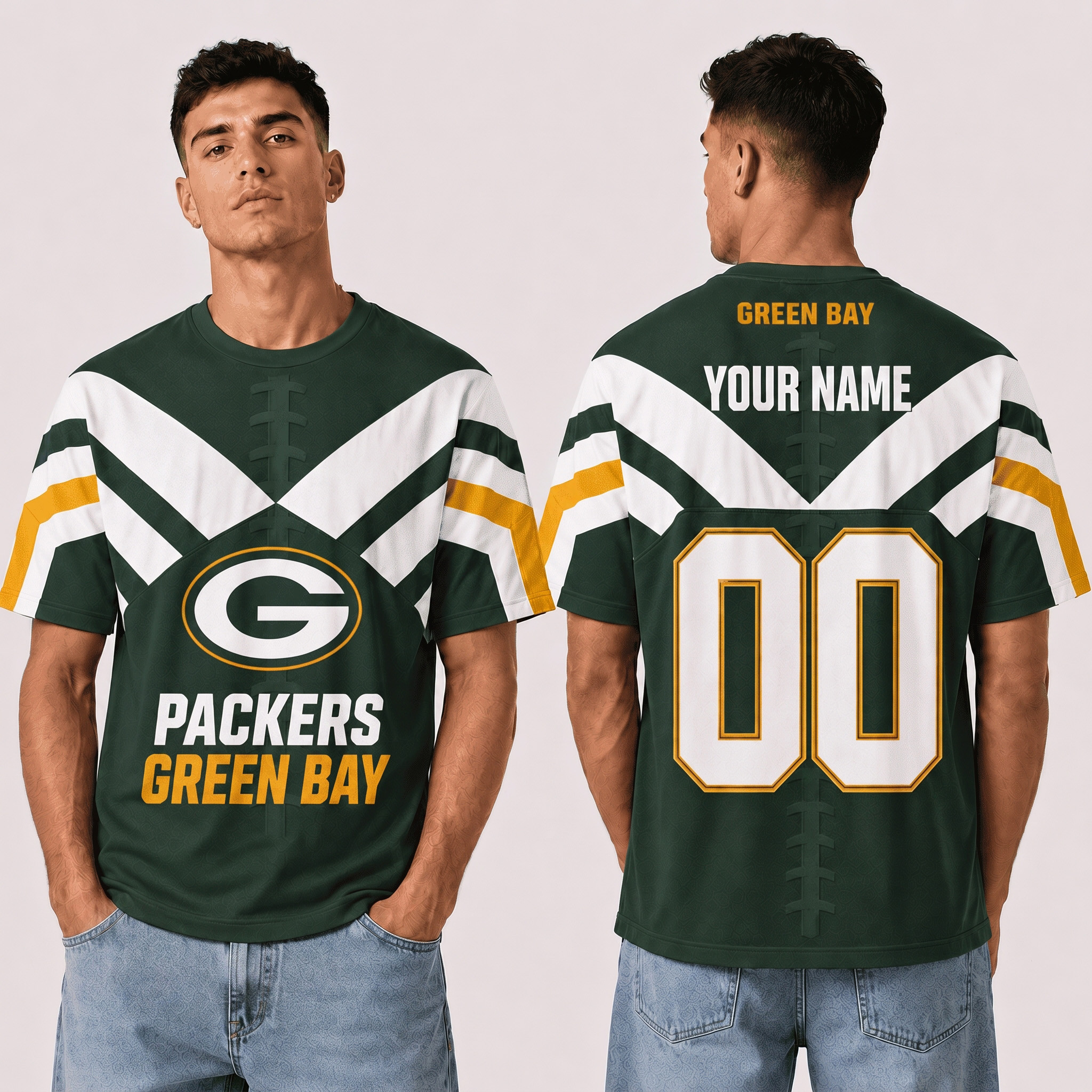 Personalized Green Bay Packers Merch Packers Football Game Day T-Shirt Football Gifts