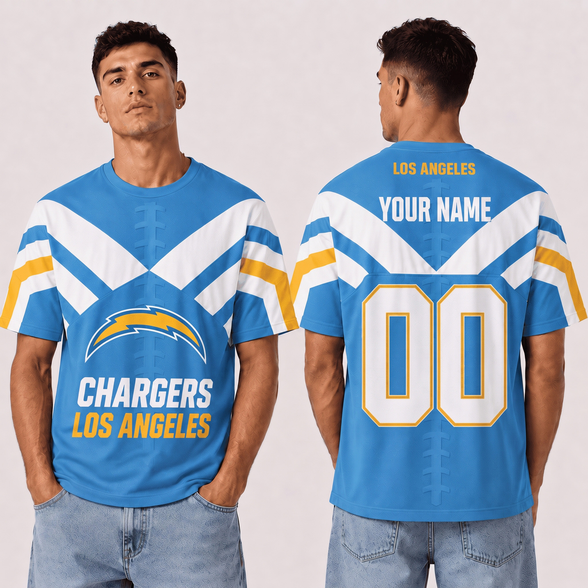 Personalized Los Angeles Chargers Merch Chargers Football Game Day T-Shirt Football Gifts 1 - Unicasport Personalized Los Angeles Chargers Merch Chargers Football Game Day T-Shirt Football Gifts