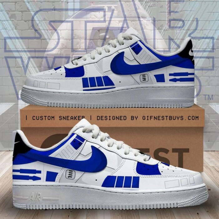 Star Wars Merch R2-D2 Droid Inspired White And Blue Sneakers Gift For Movie Lover 1 - Unicasport Star Wars Merch R2-D2 Droid Inspired White And Blue Sneakers Gift For Movie Lover
