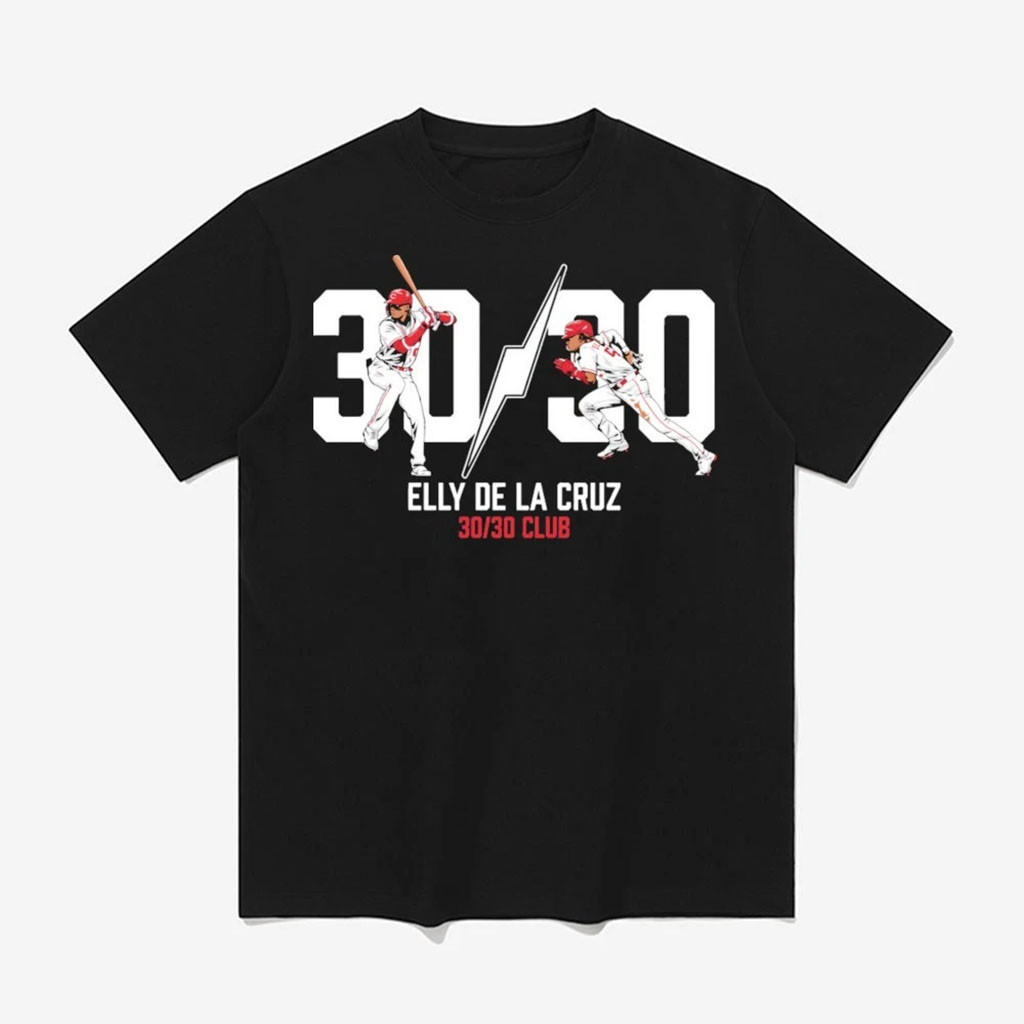 Elly De La Cruz Cincinnati Reds Baseball 30 30 Club T-Shirt Cincinnati Reds Merch Fan Gear 1 - Unicasport Elly De La Cruz Cincinnati Reds Baseball 30 30 Club T-Shirt Cincinnati Reds Merch Fan Gear