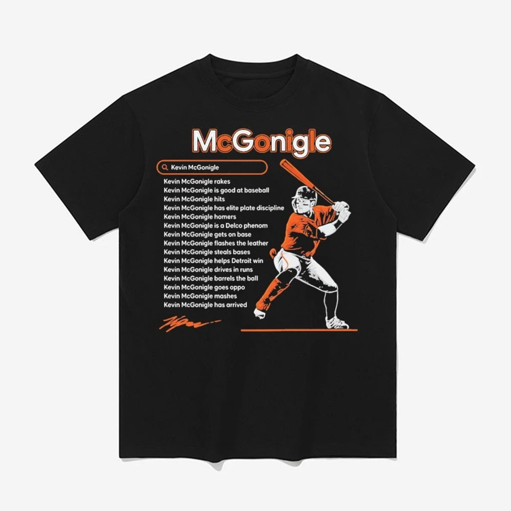 Kevin McGonigle Detroit Tigers Baseball Google Search Bar Rakes 2026 Shirt Detroit Tigers Merch 1 - Unicasport Kevin McGonigle Detroit Tigers Baseball Google Search Bar Rakes 2026 Shirt Detroit Tigers Merch