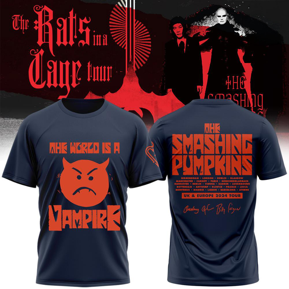 The Smashing Pumpkins Merch The Rats In A Cage Tour Shirt The World Is Vampire Tee Fans Gifts 1 - Unicasport The Smashing Pumpkins Merch The Rats In A Cage Tour Shirt The World Is Vampire Tee Fans Gifts