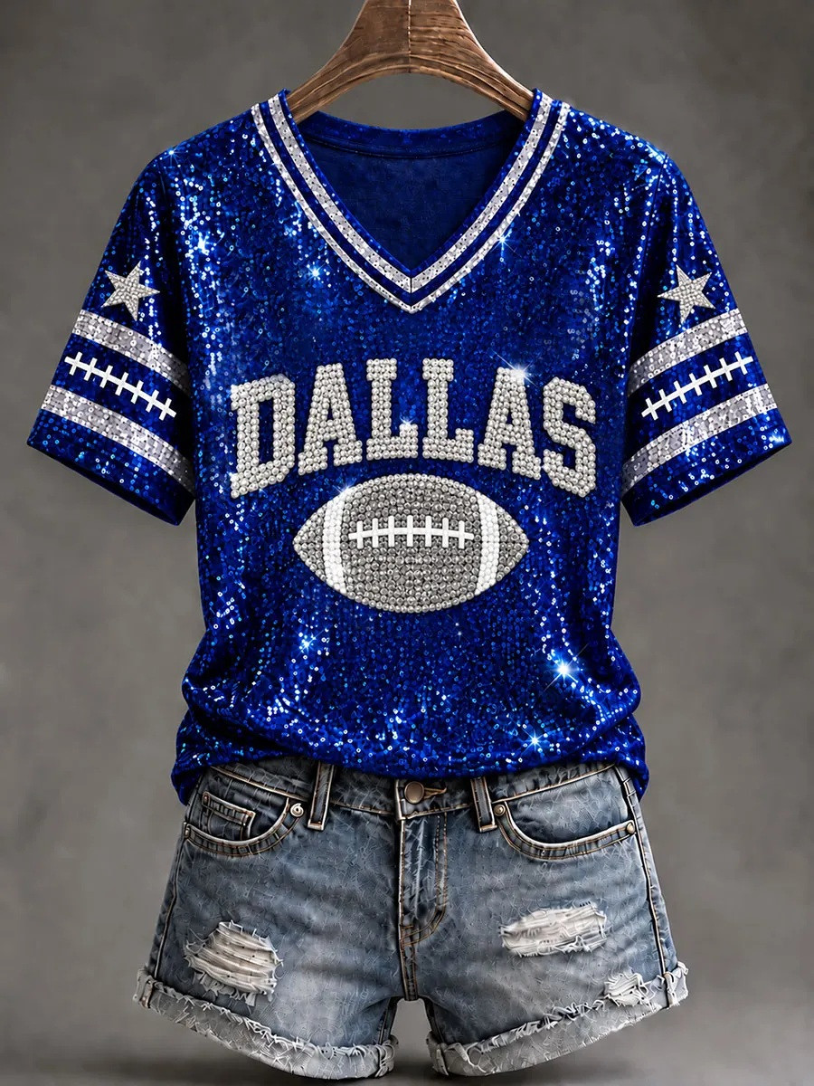 Dallas Cowboys Merch Dallas Football Gameday V-Neck Shirt Gift For Women 1 - Unicasport Dallas Cowboys Merch Dallas Football Gameday V-Neck Shirt Gift For Women