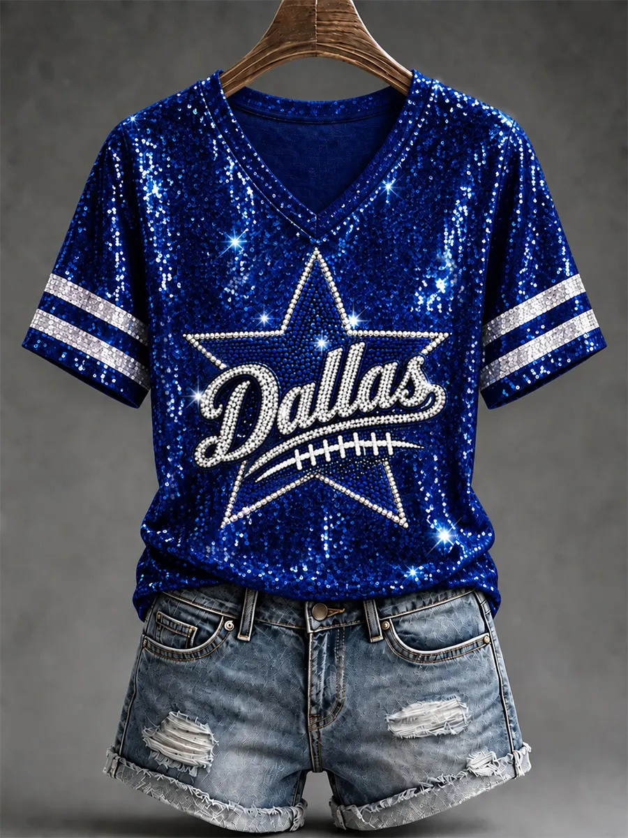 Dallas Cowboys Merch Dallas Game Day V-Neck Shirt Gift For Football Fan 1 - Unicasport Dallas Cowboys Merch Dallas Game Day V-Neck Shirt Gift For Football Fan