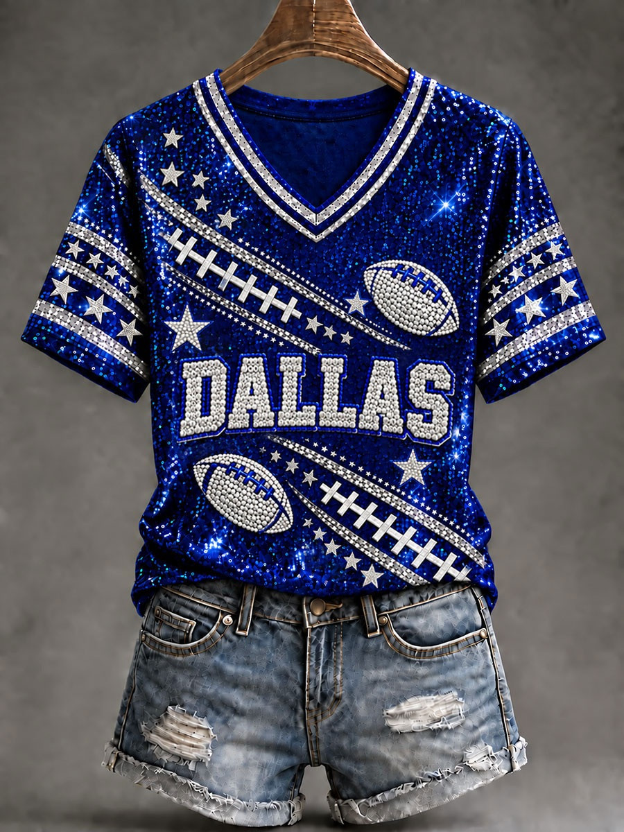 Dallas Cowboys Merch Dallas National Football V-Neck Shirt Gameday Gift 1 - Unicasport Dallas Cowboys Merch Dallas National Football V-Neck Shirt Gameday Gift