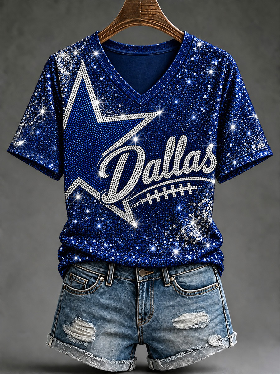 Dallas Cowboys Merch Dallas Football Team V-Neck Shirt Gameday Gift 1 - Unicasport Dallas Cowboys Merch Dallas Football Team V-Neck Shirt Gameday Gift
