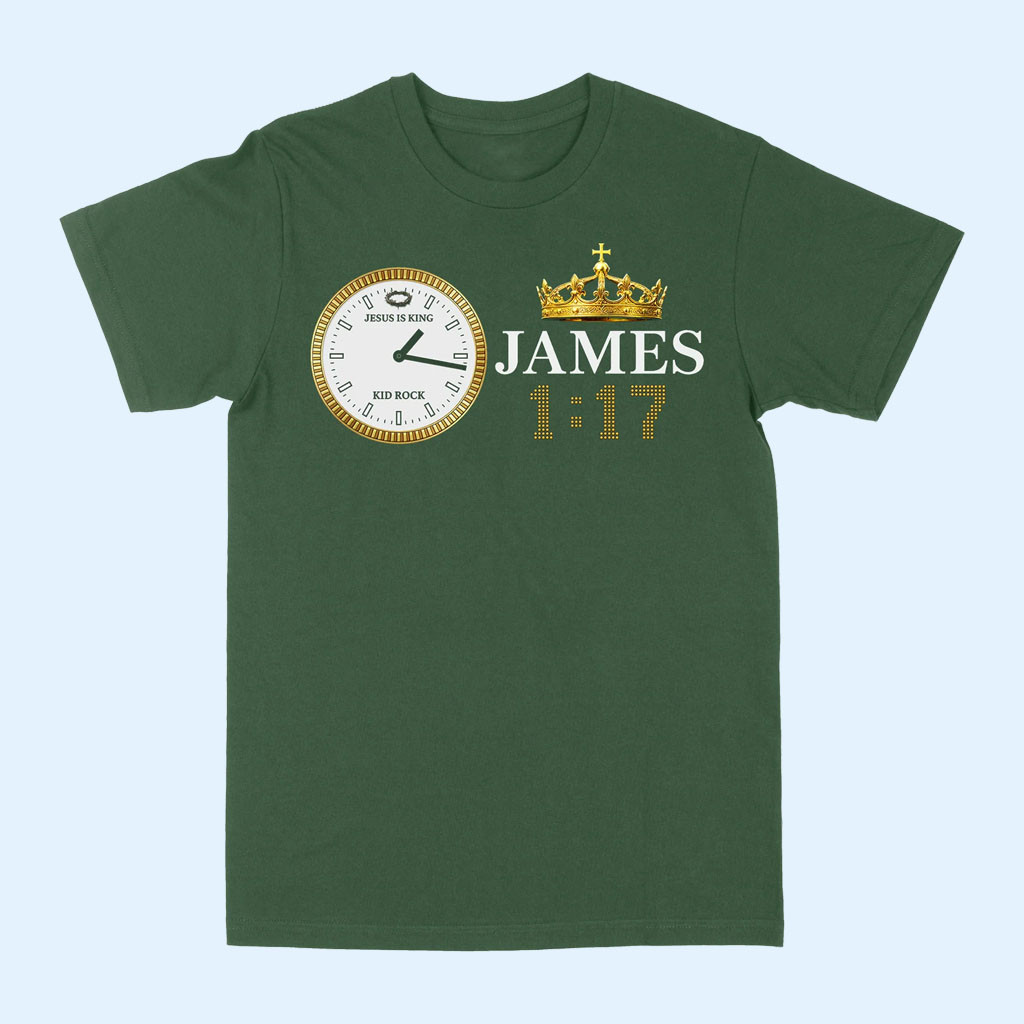 Kid Rock Merch 2026 Rolex James 1 17 T-Shirt Jesus Is King Shirt Christian Gifts 1 - Unicasport Kid Rock Merch 2026 Rolex James 1 17 T-Shirt Jesus Is King Shirt Christian Gifts