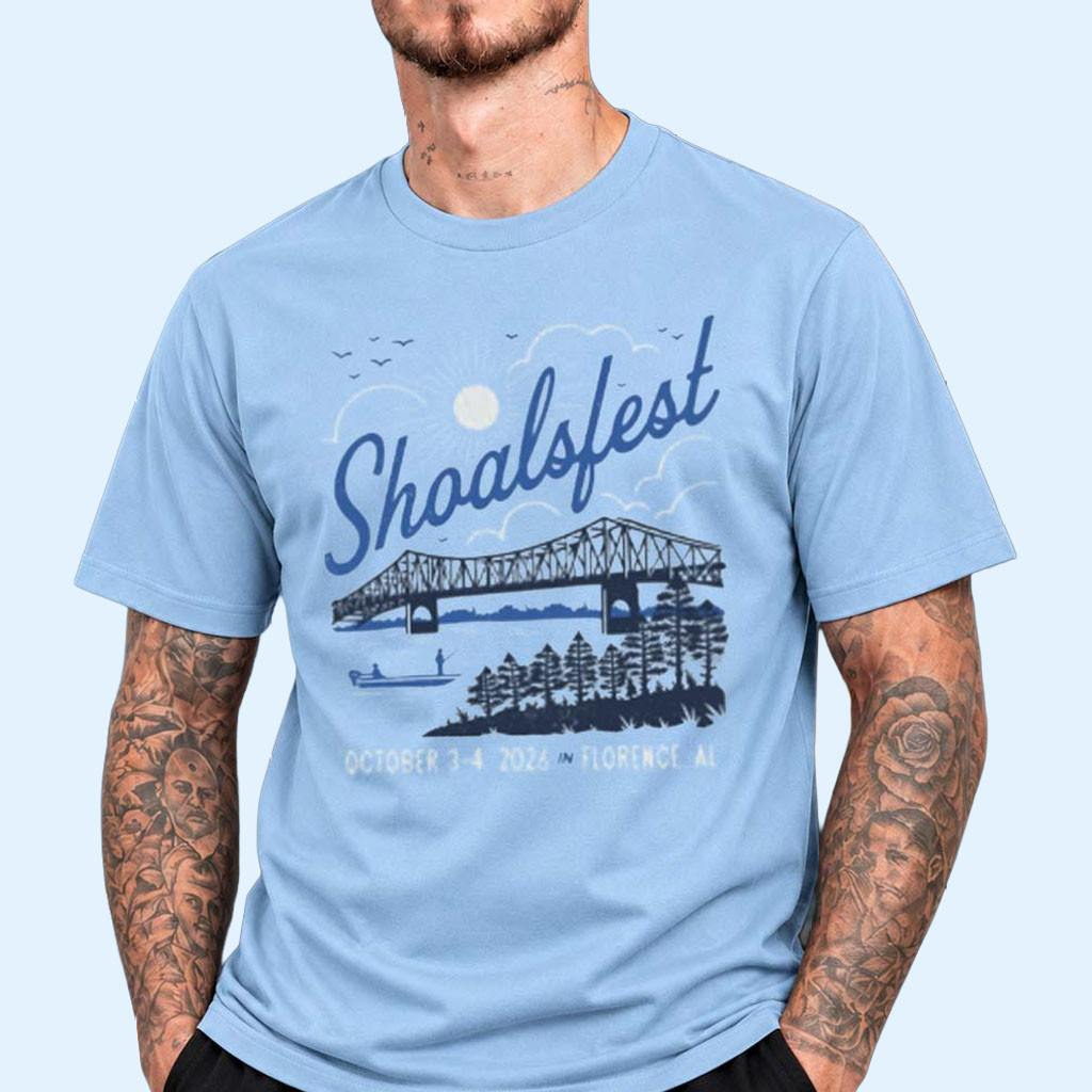 ShoalsFest 2026 Merch At McFarland Park In Florence Alabama On October 3 4 2026 Bridge T-Shirt 1 - Unicasport ShoalsFest 2026 Merch At McFarland Park In Florence Alabama On October 3 4 2026 Bridge T-Shirt