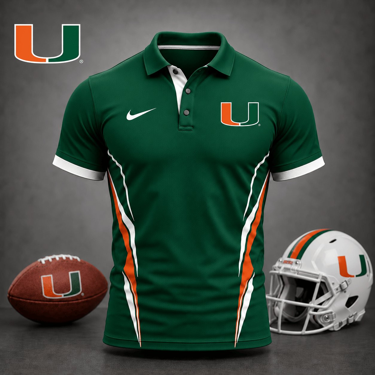 Miami Hurricanes NCAA Merch Polo Shirt Hurricanes Football Clothing Ideas Football Lovers Gifts 1 - Unicasport Miami Hurricanes NCAA Merch Polo Shirt Hurricanes Football Clothing Ideas Football Lovers Gifts