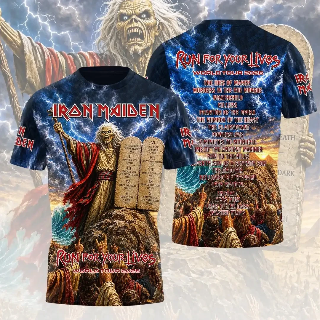 Iron Maiden 2026 Tour Merch Run For Your Lives World Tour T-Shirt Best Gift For Metalhead 1 - Unicasport Iron Maiden 2026 Tour Merch Run For Your Lives World Tour T-Shirt Best Gift For Metalhead
