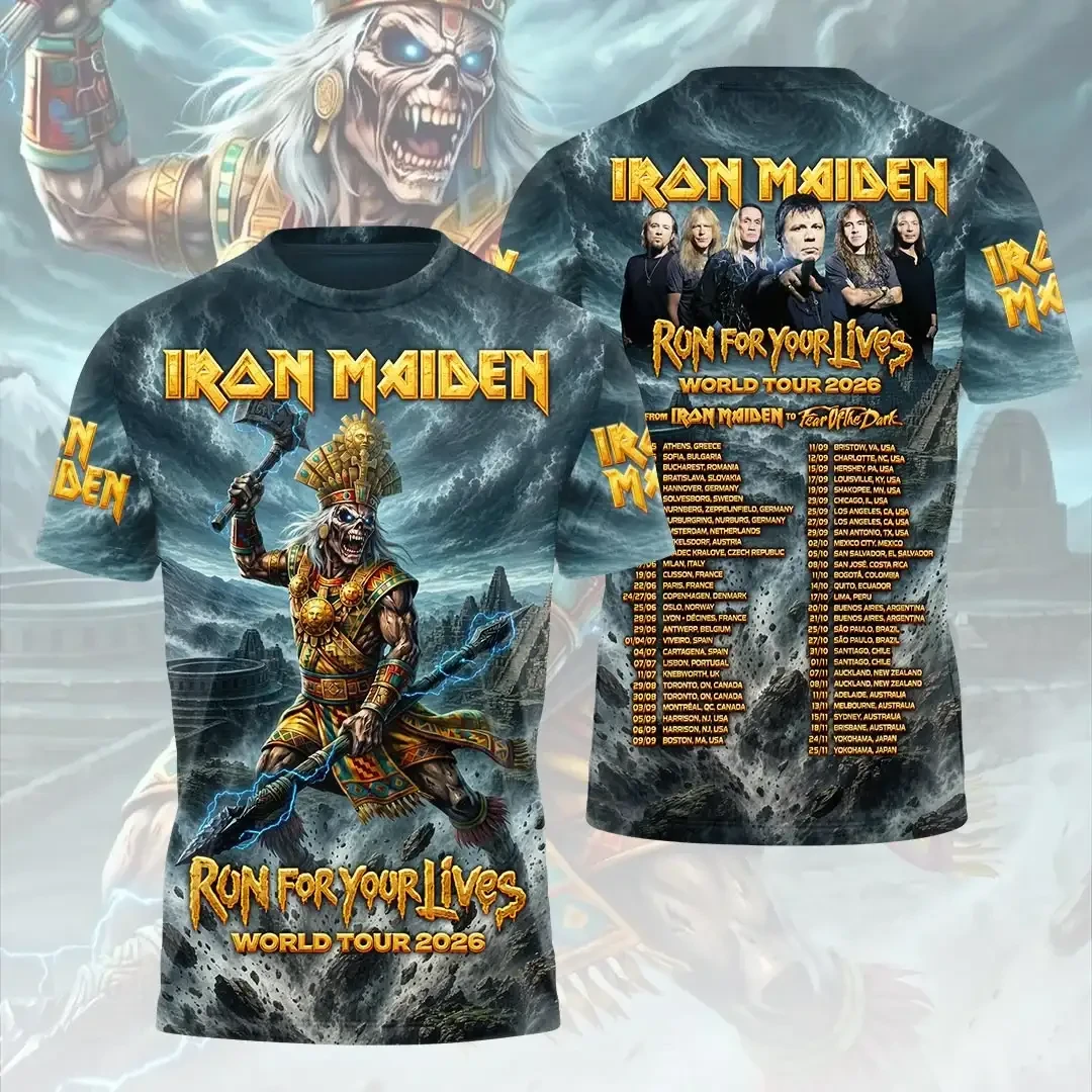 Iron Maiden 2026 World Tour Merch Run For Your Lives Tour Dates T-Shirt Gift For Metalhead 1 - Unicasport Iron Maiden 2026 World Tour Merch Run For Your Lives Tour Dates T-Shirt Gift For Metalhead