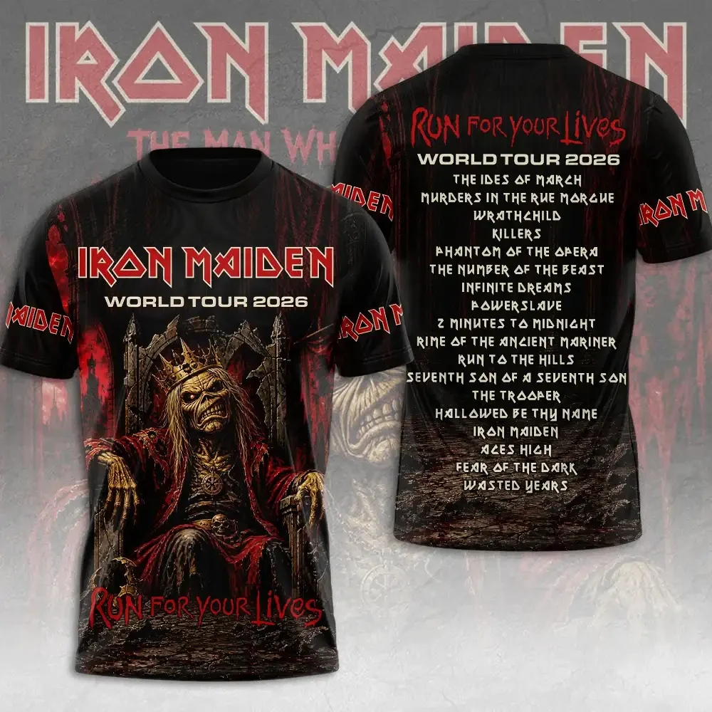 Iron Maiden 2026 World Tour Merch Run For Your Lives T-Shirt Music Gifts For Music Lovers 1 - Unicasport Iron Maiden 2026 World Tour Merch Run For Your Lives T-Shirt Music Gifts For Music Lovers