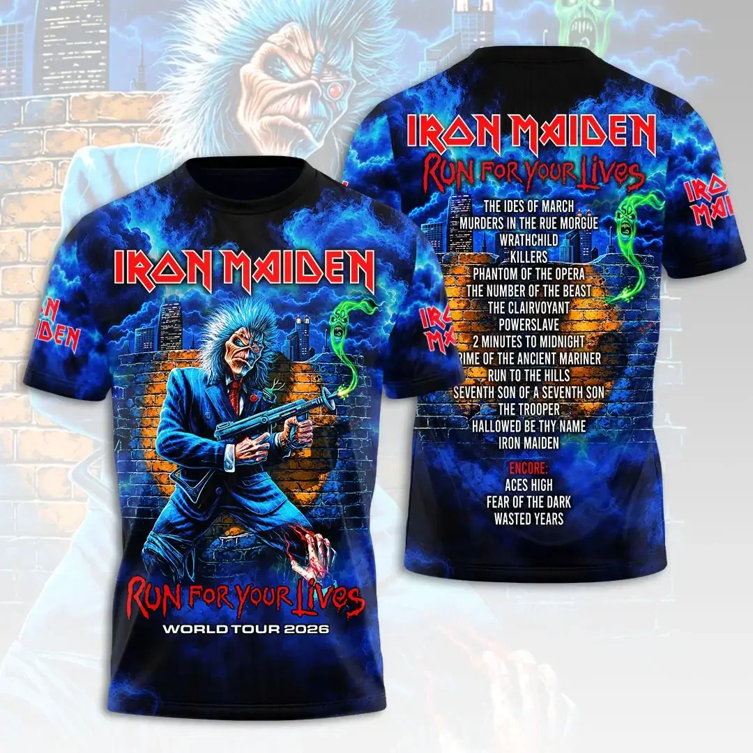 Iron Maiden Merch 2026 Run For Your Lives World Tour T-Shirt Concert Outfits Gift For Metalhead 1 - Unicasport Iron Maiden Merch 2026 Run For Your Lives World Tour T-Shirt Concert Outfits Gift For Metalhead