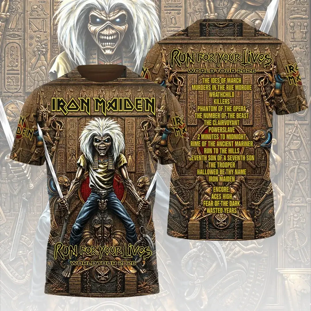Iron Maiden Merch 2026 Run For Your Lives World Tour T-Shirt Cool Gift For Metalhead 1 - Unicasport Iron Maiden Merch 2026 Run For Your Lives World Tour T-Shirt Cool Gift For Metalhead
