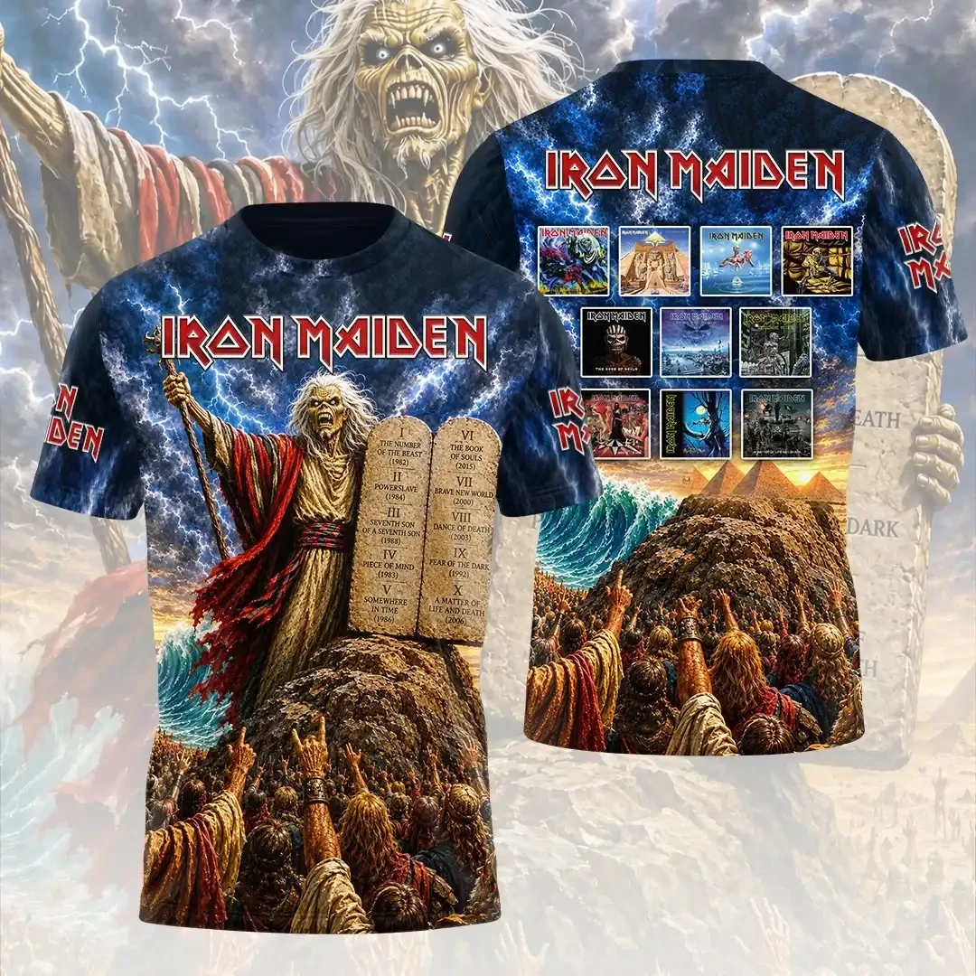 Iron Maiden Merch Eddie Ten Commandments Heavy Metal T-Shirt Gift For Music Lovers 1 - Unicasport Iron Maiden Merch Eddie Ten Commandments Heavy Metal T-Shirt Gift For Music Lovers