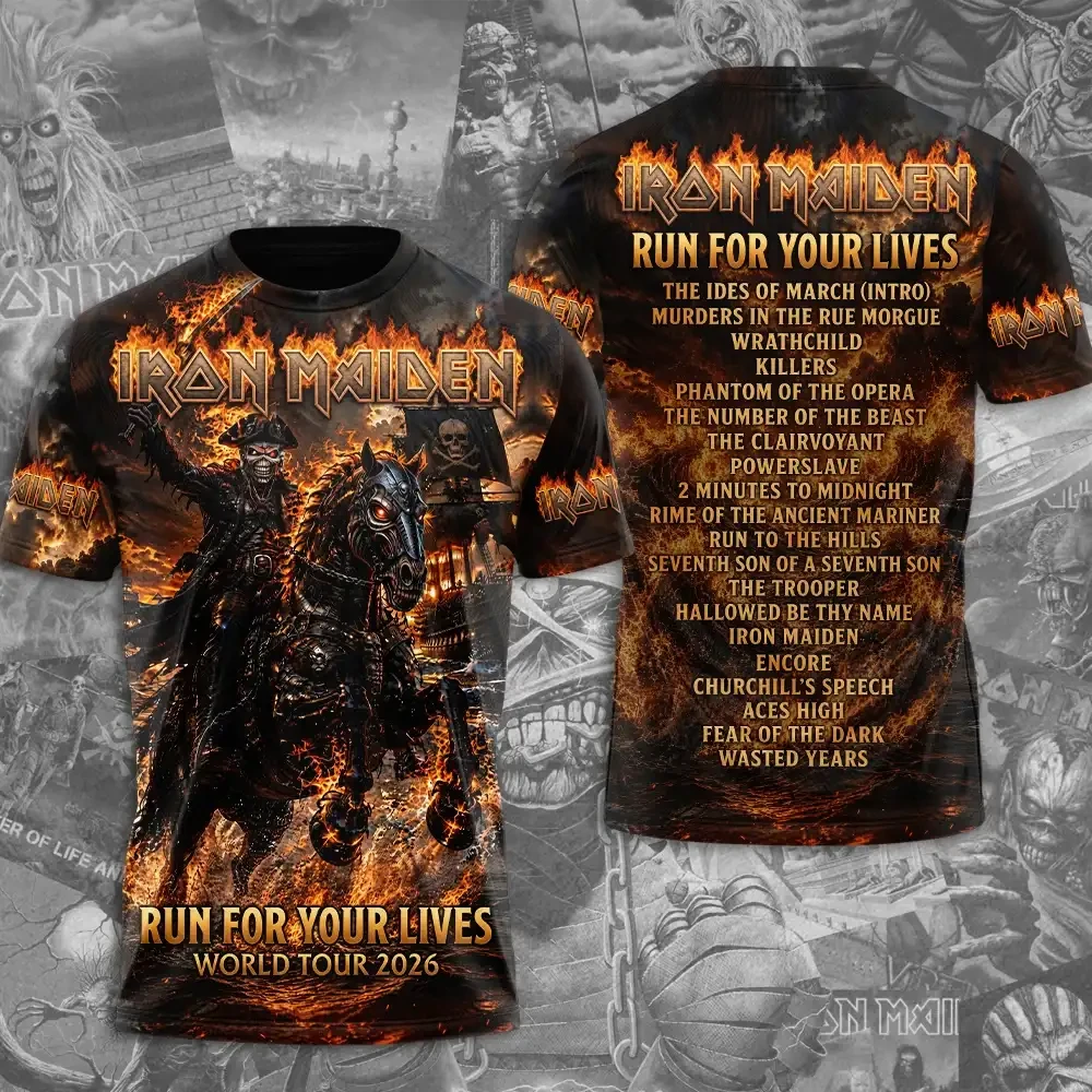 Iron Maiden World Tour 2026 Merch Run For Your Lives Tour T-Shirt Gift For Metalhead 1 - Unicasport Iron Maiden World Tour 2026 Merch Run For Your Lives Tour T-Shirt Gift For Metalhead