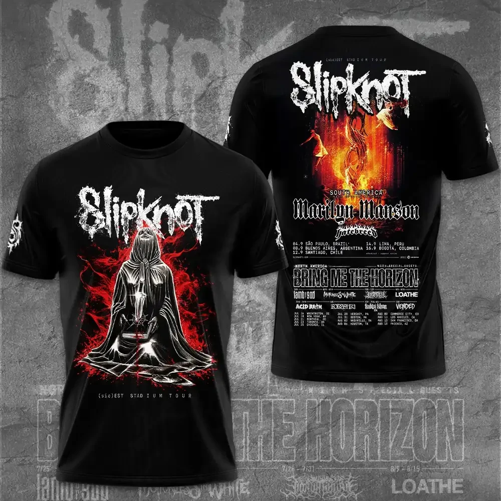 Slipknot Tour 2027 T-Shirt Concert Dates Tee Slipknot Merch Best Gift For Metal Fans 1 - Unicasport Slipknot Tour 2027 T-Shirt Concert Dates Tee Slipknot Merch Best Gift For Metal Fans