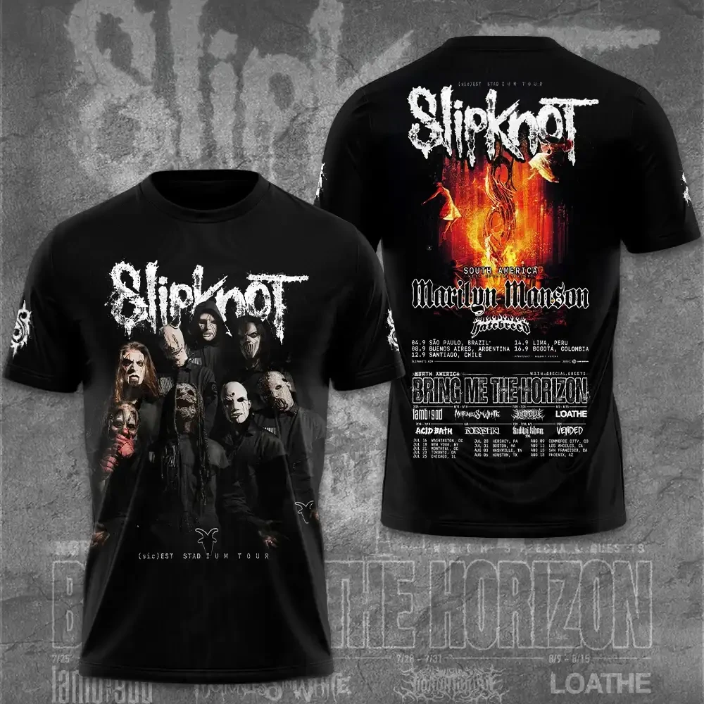 Slipknot Tour 2027 T-Shirt Concert Dates Tee Slipknot Merch Gift For Metal Fans 1 - Unicasport Slipknot Tour 2027 T-Shirt Concert Dates Tee Slipknot Merch Gift For Metal Fans