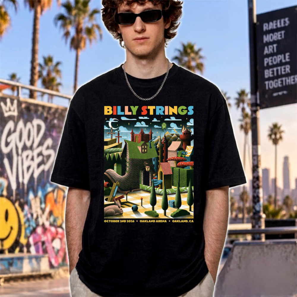 Billy Strings Merch Fall Tour 2026 Event Poster Night 1 At Oakland Arena Oakland CA Art T-Shirt Concert Gift