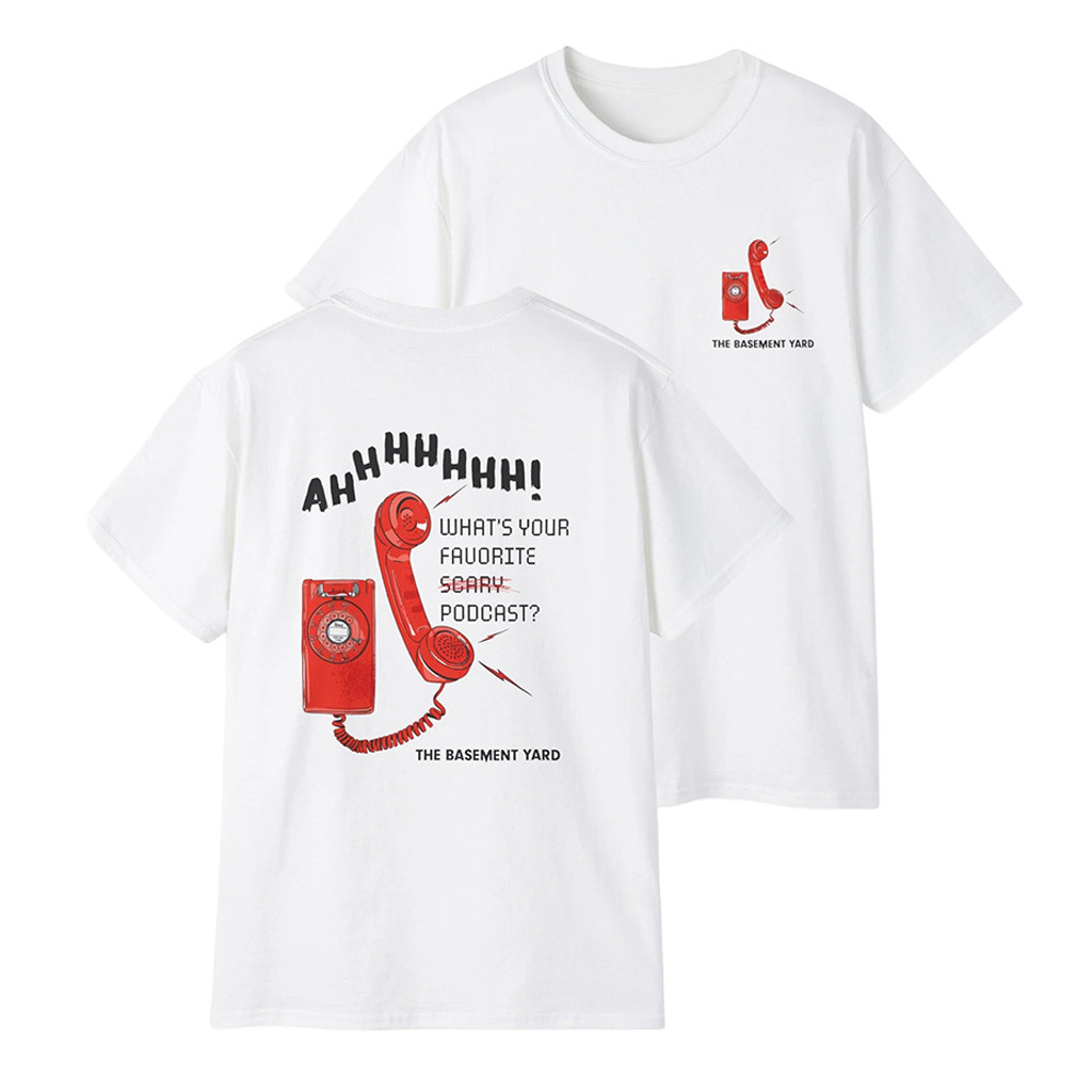 The Basement Yard Merch Spooky Phone T-Shirt Gift For Comedy Podcast Lover