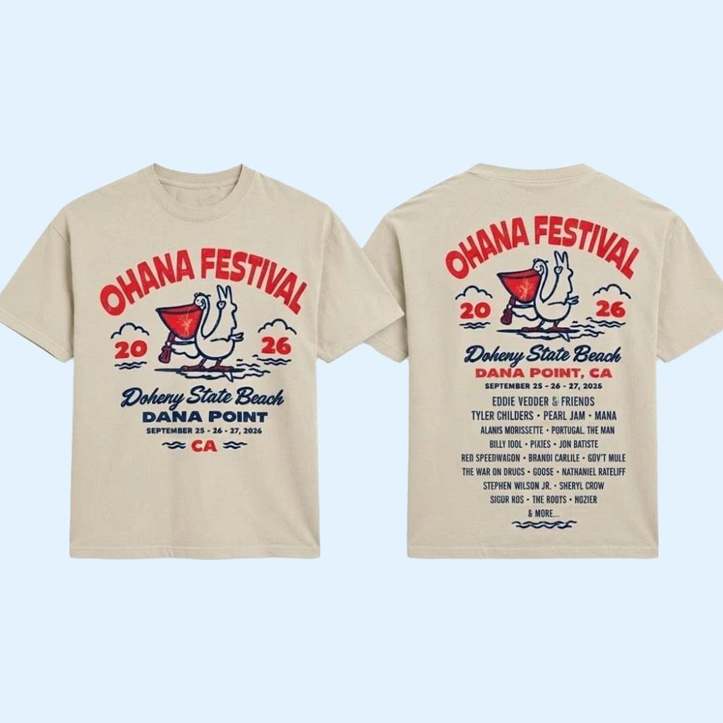 Ohana Festival Merch Collection Surf Pelican 2026 T-Shirt Best Gifts For Music Lovers 1 - Unicasport Ohana Festival Merch Collection Surf Pelican 2026 T-Shirt Best Gifts For Music Lovers