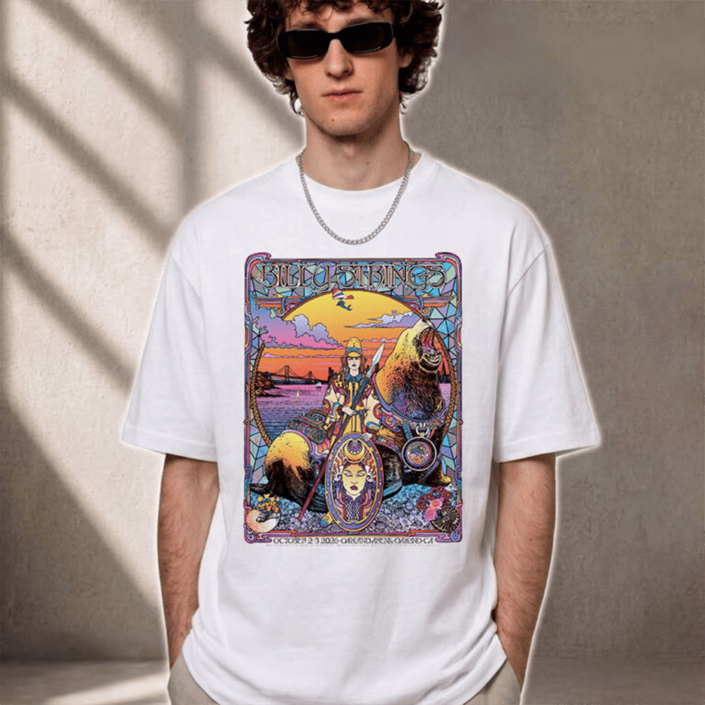 Billy Strings Fall Tour Merch 2026 Event Poster At Oakland Arena Oakland CA Arty T-Shirt Fans Outfit Gift