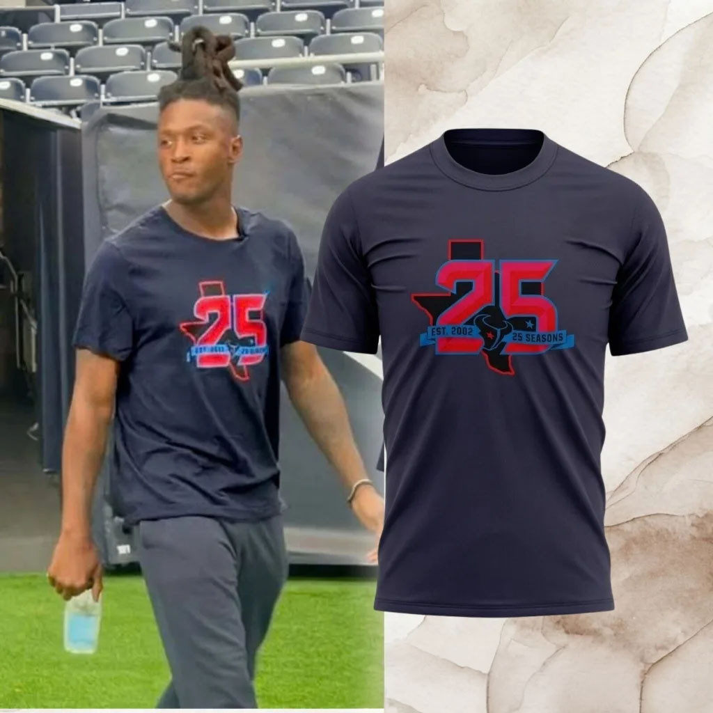 Houston Texans 25th Season Commemorative Shirt Houston Texans Merch Gifts For Football Fan 1 - Unicasport Houston Texans 25th Season Commemorative Shirt Houston Texans Merch Gifts For Football Fan