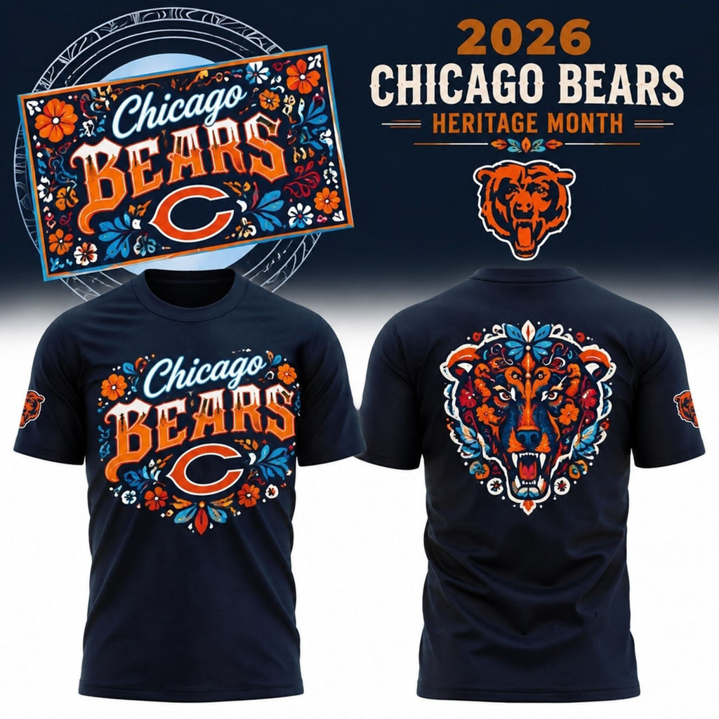 Chicago Bears Merch 2026 Latino Heritage Month Vamos Bears T-Shirt Best Gifts For Football Fans 1 - Unicasport Chicago Bears Merch 2026 Latino Heritage Month Vamos Bears T-Shirt Best Gifts For Football Fans