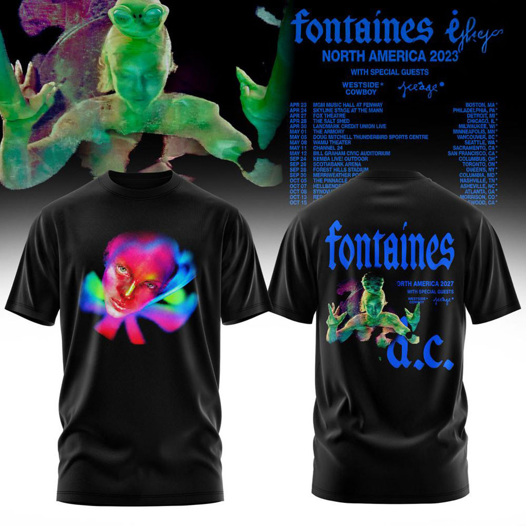 Fontaines DC North America 2027 Tour Shirt Fontaines DC Merch Rock Band Apparel Gift For Fan