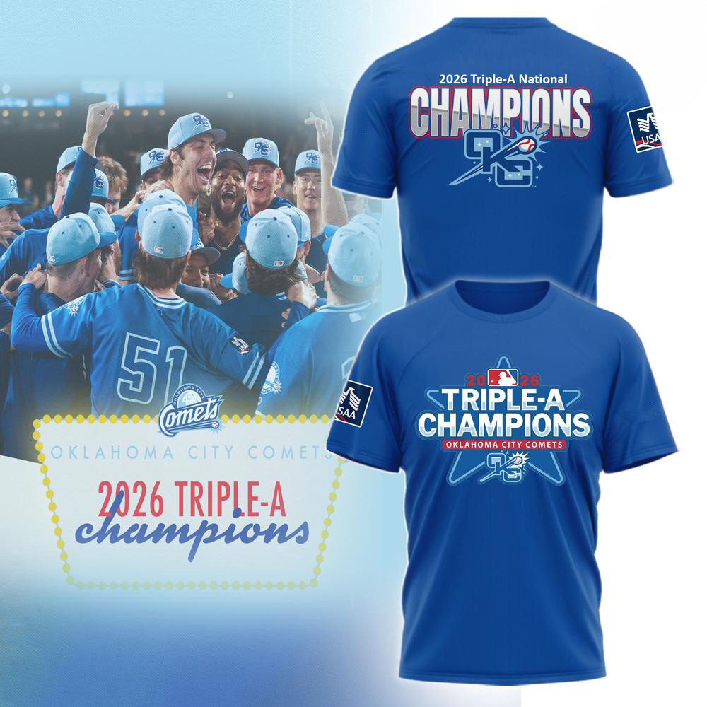 Oklahoma City Comets Merch Triple A National Champions 2026 Shirt OKC Comets Apparel Fan Gift 1 - Unicasport Oklahoma City Comets Merch Triple A National Champions 2026 Shirt OKC Comets Apparel Fan Gift