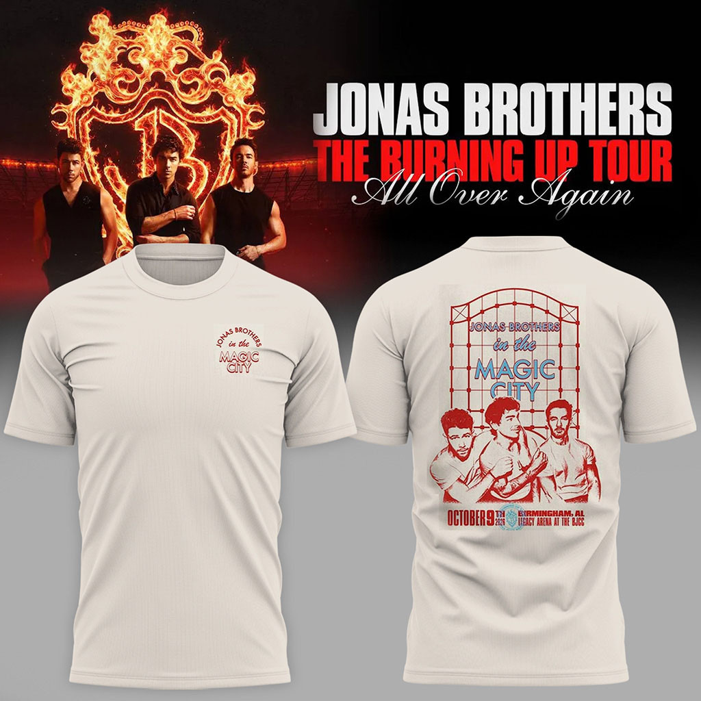 Jonas Brothers 2026 In The Magic City Shirt The Burning Up Tour T-Shirt Jonas Brothers Merch 1 - Unicasport Jonas Brothers 2026 In The Magic City Shirt The Burning Up Tour T-Shirt Jonas Brothers Merch