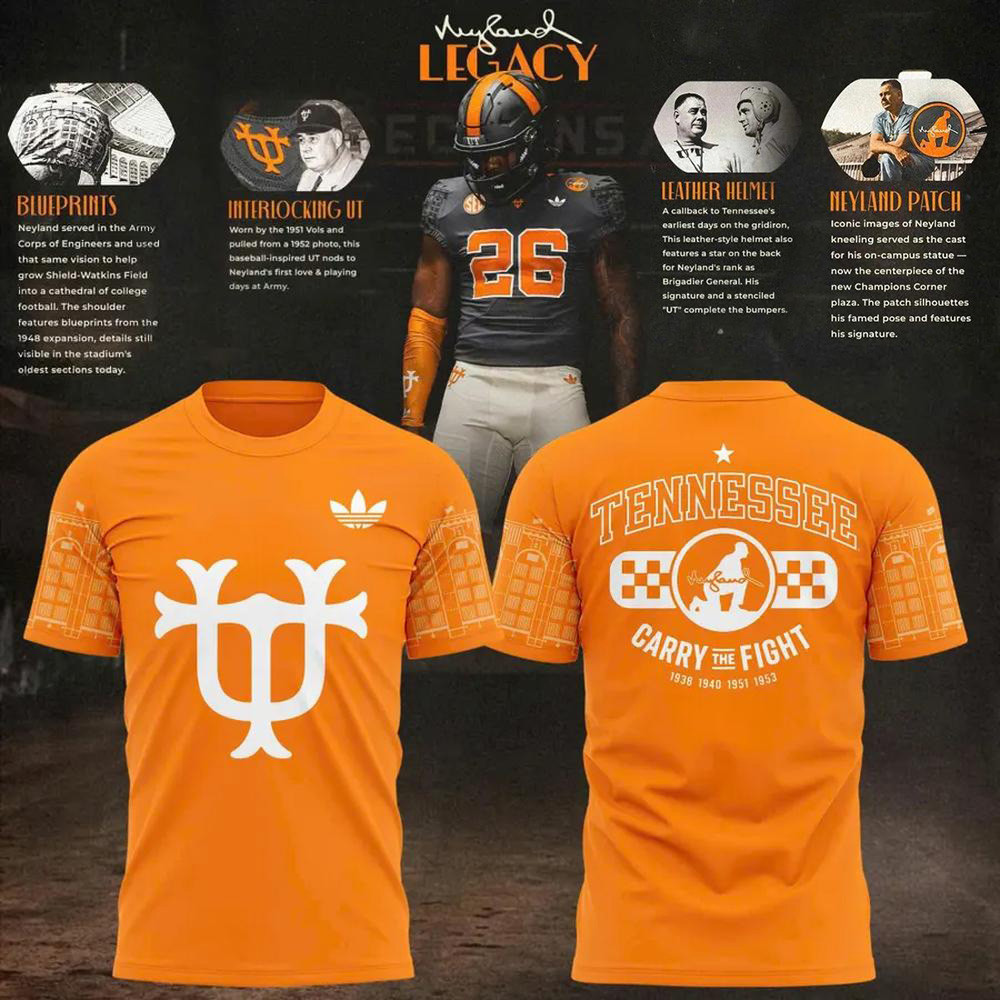 Tennessee Volunteers Merch Neyland Legacy Shirt Tennessee Football Apparel Vols Fans Gifts 1 - Unicasport Tennessee Volunteers Merch Neyland Legacy Shirt Tennessee Football Apparel Vols Fans Gifts