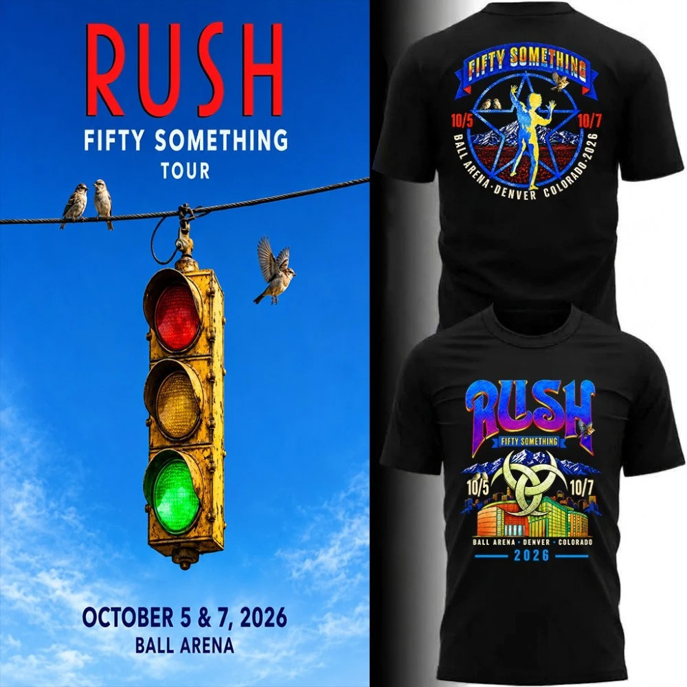 Rush Band Fifty Something Tour Denver Colorado 2026 T-Shirt RUSH Merch Gift For Rock Fans 1 - Unicasport Rush Band Fifty Something Tour Denver Colorado 2026 T-Shirt RUSH Merch Gift For Rock Fans